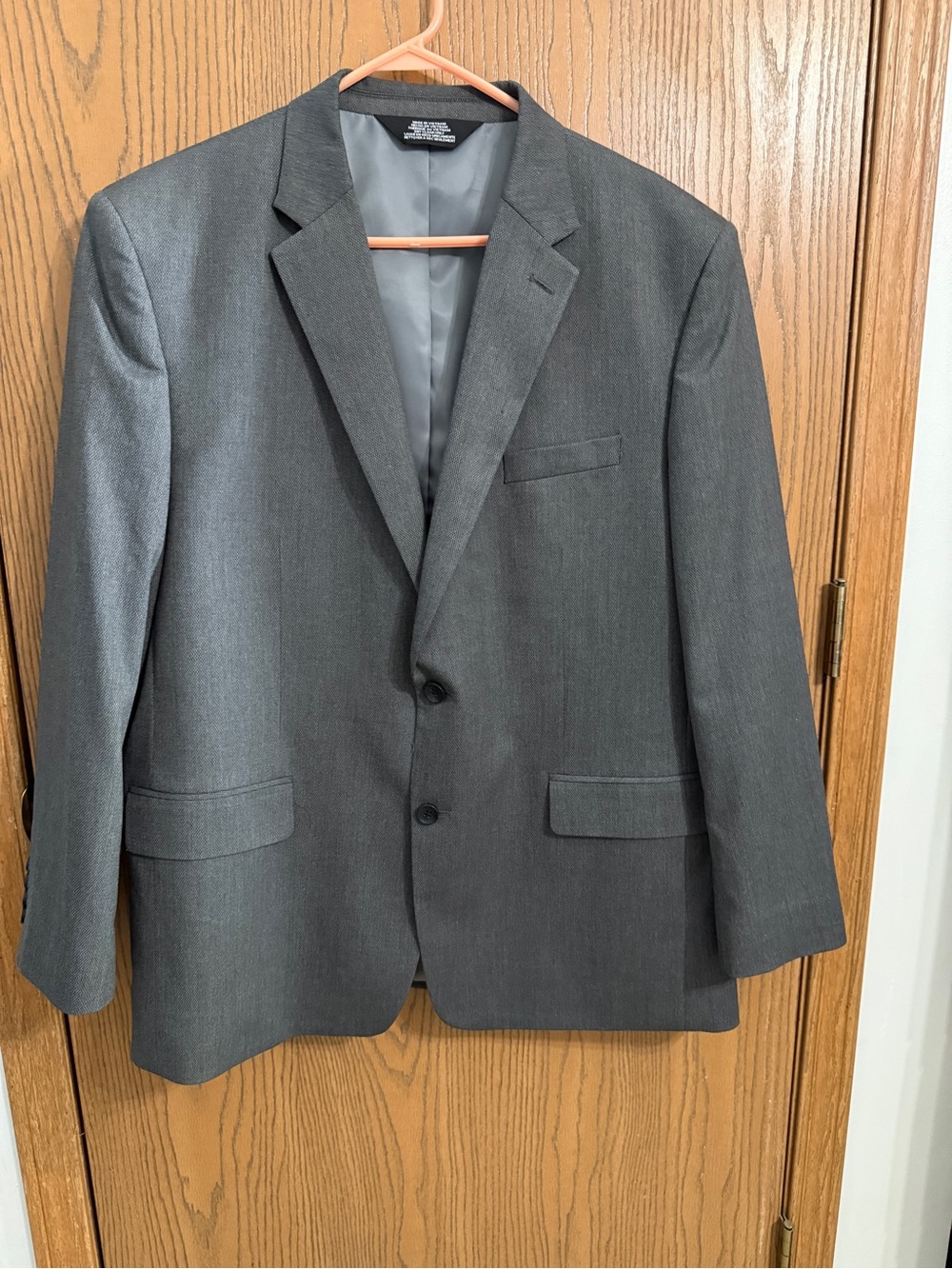 Classic Men's Gray Two-Button Blazer